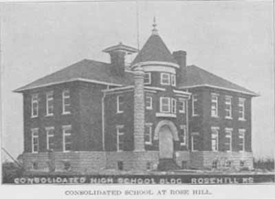 Consolidates School at Rose Hill.