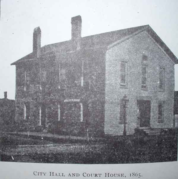 City Hall and Court House, 1865