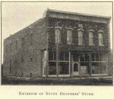 EXTERIOR OF STUDT BROTHERS' STORE.