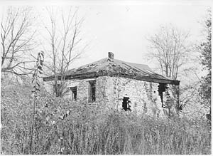 Side view of Quindaro ruins taken in 1953 by Dick Ristow