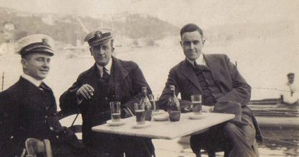 Thomas J. Murphy with two Naval officers..

Photo from the collection of Brenda McLain.