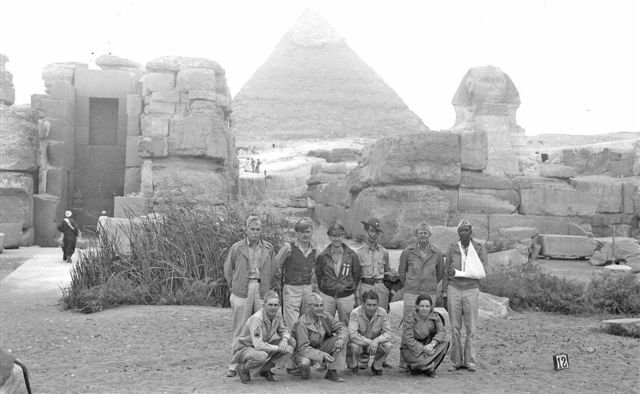 Captain Joe Massey, U.S. Army, in Eygpt (front row, 2nd from left).

Photo courtesy of Lee (Massey) Ives.