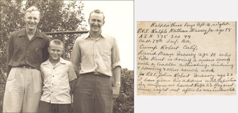 Ralph Nathan Massey Jr., David Dean Massey & John Robert Massey.

Photo courtesy of Kim Fowles.