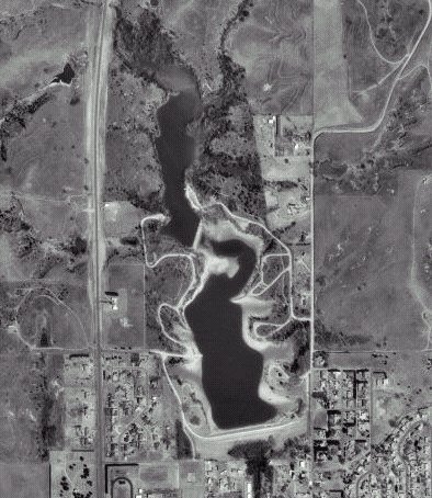 USGS Aerial Photo of Barber County State Fishing Lake Medicine Lodge, Kansas, 21 March 1996.