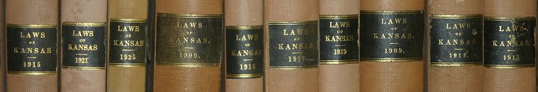 Laws of Kansas books.

Photo courtesy of Kim Fowles.