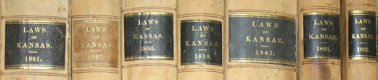 Laws of Kansas books.

Photo courtesy of Kim Fowles.