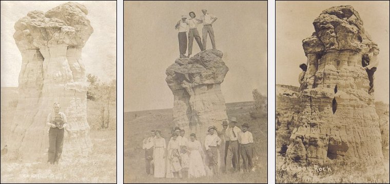 Three Views of Cowboy Rock near Sun City, Barber County, Kansas.

Photos from the collection of Kim Fowles.

CLICK HERE for more information about Cowboy Rock.