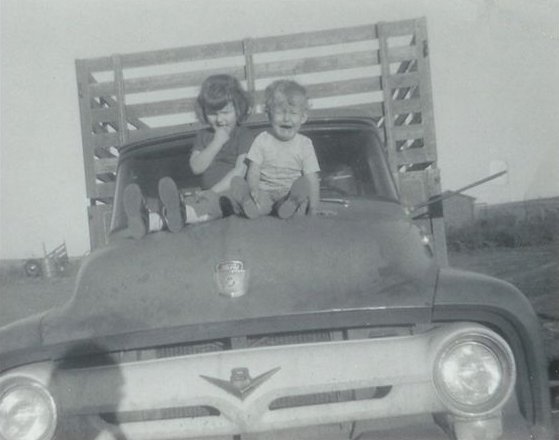 Left to right: Hoagland sisters: Marsha and Kimberly, Barber County, Kansas.

Photo courtesy of Kimberly (Hoagland) Fowles.