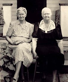 Ella Bird (Van Horn) Lott & Artha Lee (Van Horn) Surber (sisters) on Ella's 80th birthday in 1940.
 
Photo courtesy of Ronnie Hoagland.