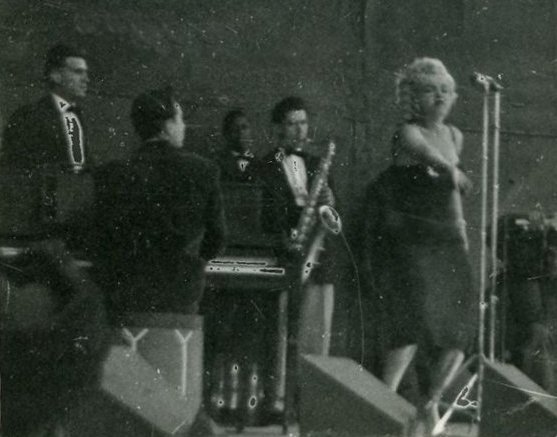 Marilyn Monroe performing at a USO Show in Korea.

Photo by Kent Massey.