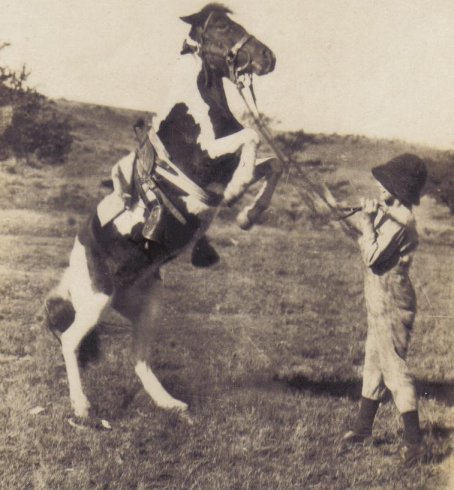 Marjorie McLain with her horse, Patches

Photo courtesy of Brenda McLain