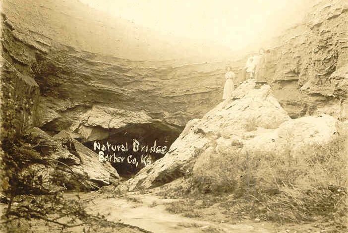 Natural Bridge Near Sun City, Barber County, Kansas.

Photo from the collection of Brenda McLain, courtesy of Kim Fowles.