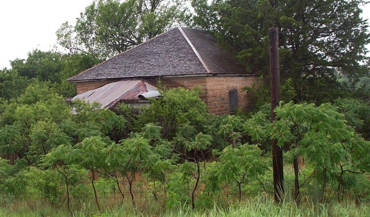 Rock School House, Barber County, Kansas. 

Photo by Kim Fowles, 27 June 2004.