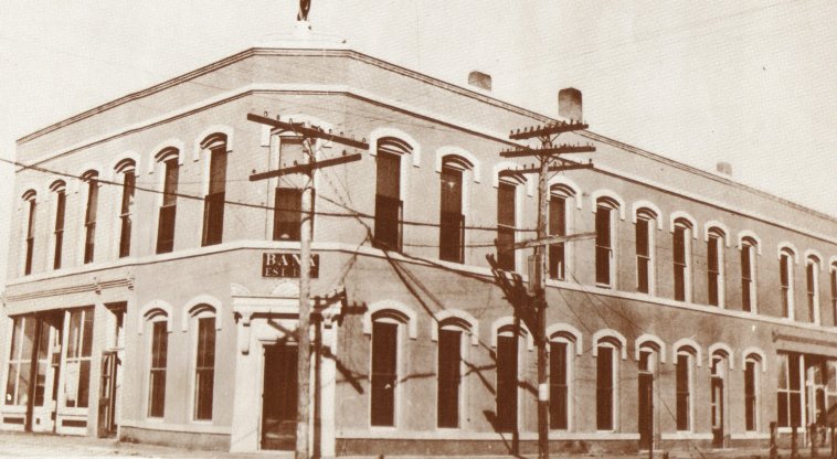 The Bank Building, built 1907, Lake City, Barber County, Kansas.

Photo from the collection of Kim Fowles.