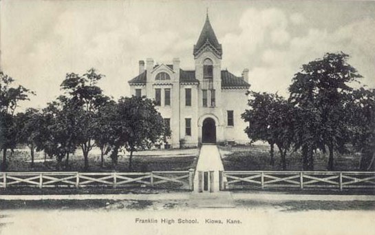 Franklin High School, Kiowa, Kansas. 

Photo courtesy of Ed Rucker.