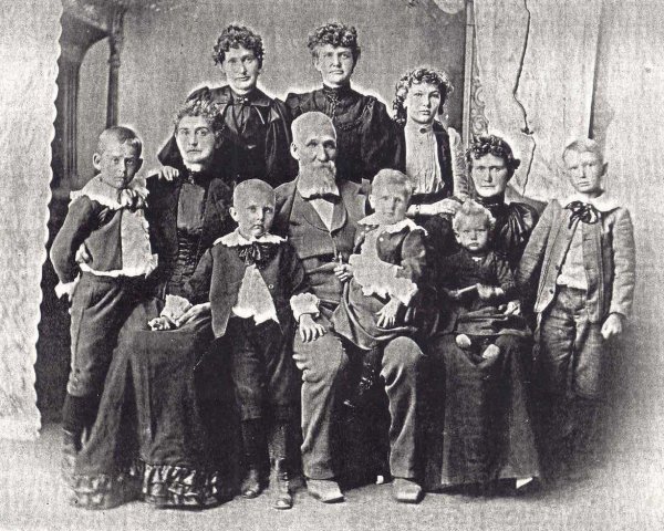 Back row, L-R:  Flora Crane, Artha Massey, Blanche Lott.  

Front row:  Cliff Hatfield, Dora Hatfield, Ralph Massey, Austin R. Van Horn, Ray Massey (on ARV's lap), Ella Bird Lott, Van Lott (on EBL's lap) & Tiry Lott. 

Photo from the collection of Kim Fowles.