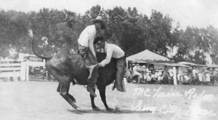 McLain Roundup, Sun City, Barber County, Kansas.   Photo by Homer Venters, courtesy of his great-nephew, Mike Venters. 