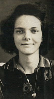 ,Marcelline Hughes, 1945-46 school year, Protection, Comanche County, Kansas. Photo from the collection of Alice (Norton) Bergeman.