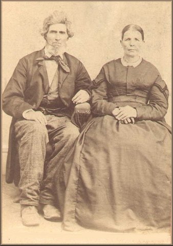 Jonathan Knapp Bickford and Pheobe Abigail Purdy of Algansee Township, Branch County, Michigan, parents of Charles Daniel Bickford. Photo courtesy of David & Mary (Kane) Bickford.