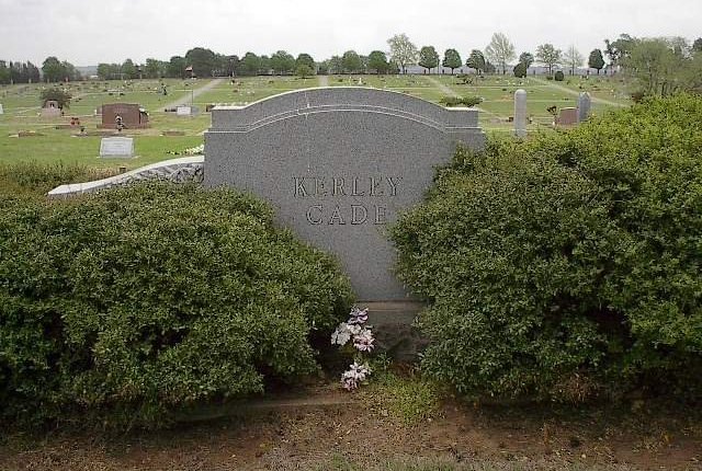 Kerley - Cade Gravestone, Memory Lane Cemetery, Anadarko, Caddo County, Oklahoma.

Photo courtesy of Mel Owings, Caddo County Genealogical Society lookup volunteer.