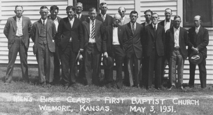 The picture above is of the Men's Bible Class in 1931. Sam Lawrence was the teacher of the class. 

The gentlemen are (from left to right): Lew Kluttz, Perry Wall, Perry Barber, Bruce Snare, Jeff Foree, Van Lott, Lawrence York, L.B. 'Daddy' Sommers, John Manahan, Sam Lawrence, Oscar Pinkston, Grandfather Ray, Tom Pepperd, Shurd Smith, Lester Larimer. 

Photo courtesy of David Lawrence.