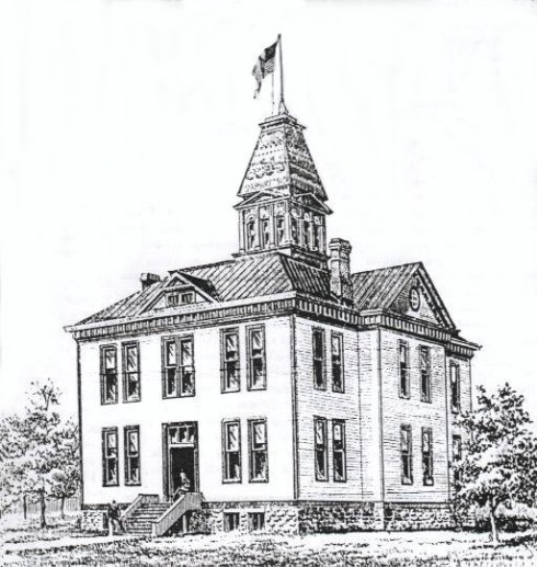 The 1886 Comanche County Court House. Photo published 21 Nov 1921 in The Western Star, courtesy of Shirley Brier.