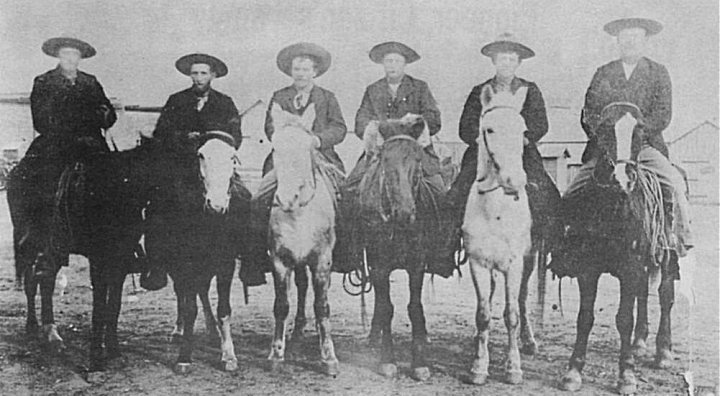 Comanche Pool Cowboys, photo from page 54 of the Diamond Jubilee booklet, courtesty of Bobbi Huck.