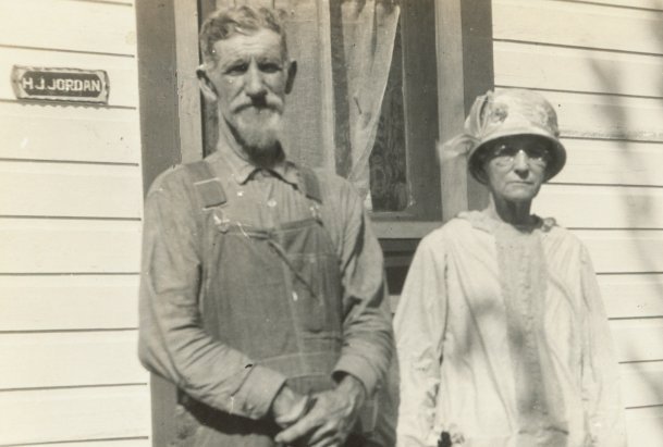 Hiram J. and Fidelia Jordan, Protection, Comanche County, Ks, 1925. Photo courtesy of Connie Chancellor.