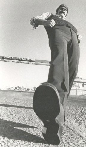 Terry Parkhurst on the day he left the US Navy, NPTR, El Centro, CA, 30 Jan 1976. Photo by Jerry Ferrin.