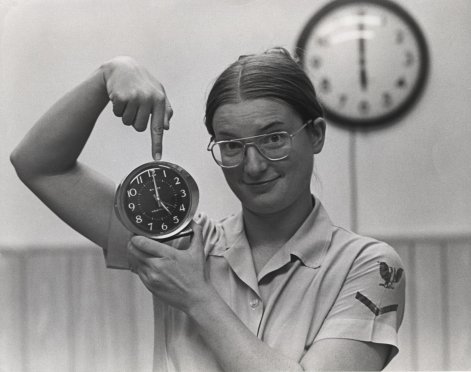 PH3 Jana Williams of the National Parachute Test Range, El Centro, California, circa 1974. Photo by PHANJohn Stephens.