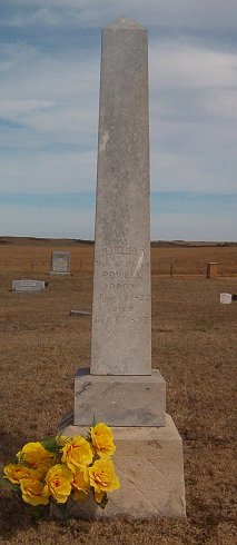 Gravestone for Martha A. Powell,

Crown Hill Cemetery, Comanche County, Kansas.

Photo by Bobbi (Hackney) Huck.