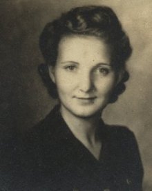 Norma Scholle of Coldwater, Ks, about 1943. Photograph from the collection of Wendel G. Ferrin