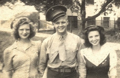 June, Byron & Patsy Wood, Wilmore, Ks, about 1943. Photograph by Wendel G. Ferrin.