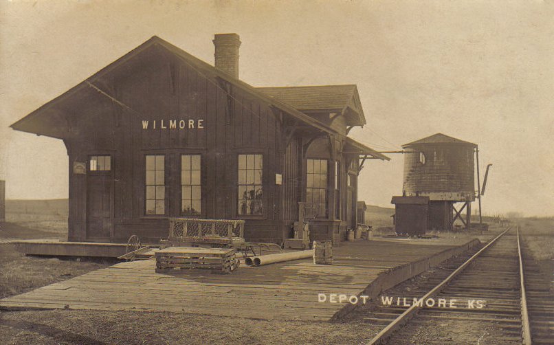 Wilmore Train Depot.

Wilmore, Comanche County, Kansas.

Photo from the collection of Kim Fowles.