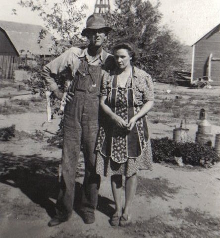 Fay and Vertie Wilson on their farm, Comanche County, Kansas.

Photo courtesy of Rhonda (Cline) Nickel.