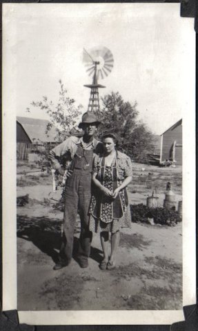 Fay and Vertie Wilson on their farm, Comanche County, Kansas.

Photo courtesy of Rhonda (Cline) Nickel.