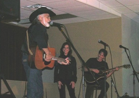 Daryl Schiff, Chairman of the Wilmore Opry, during his 01 Oct 2006 Wilmore Opry performance with his daughter, Martina (Schiff) McBride, and son, Marty Schiff, at the Heritage Center near Medicine Lodge, Kansas.

Photo courtesy of Rick Sabral.