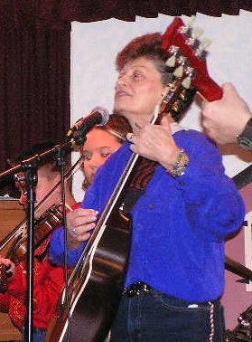 Dixie Mowbry, leader of the Generations band, performs at the Wilmore Opry in November of 2003.