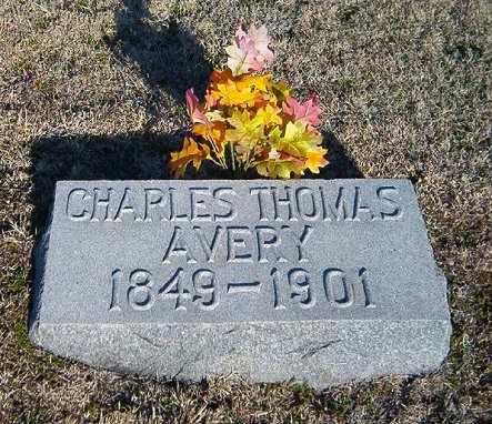 Gravestone for Charles Thomas Avery,

Crown Hill Cemetery, Comanche County, Kansas.

Photo by Bobbi (Hackney) Huck.