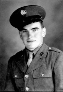 Corporal Robert Booth, Junior, 119th Infantry Regiment, 30th Infantry Division, XIX Corps, U. S. Army.  Killed in action July 9, 1944. Photo from the collection of Teresa Benz.