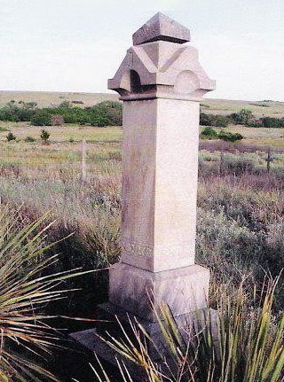 J.B. Johnson, Gravestone in Aetna Cemetery, Barber County, Kansas. Photo courtesy of Phyllis Scherich.