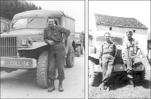 Two photos of Raymond E. Cline in World War II. In the photo at right, he is the soldier at left.

Photo courtesy of Martin Sizemore.