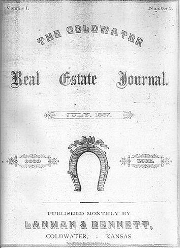 Coldwater Real Estate Journal, July 1887.  Courtesy of Shirley Brier.