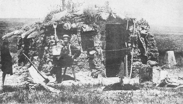 One of the first sod houses in Comanche County, Kansas. Photo from the Diamond Jubilee Historical Souvenir Program. Coldwater, KS: Western Star, 1959.