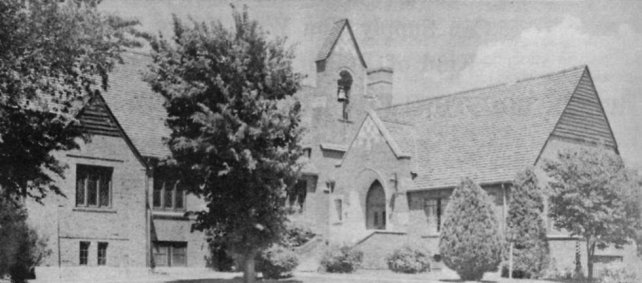 The Methodist Church, Coldwater, Comanche County, Kansas. Photo from the Diamond Jubilee Historical Souvenir Program. Coldwater, KS: Western Star, 1959.