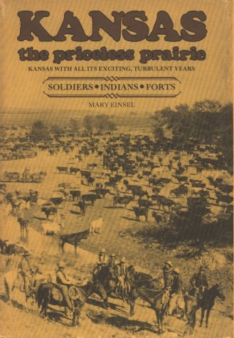 At left: Cover artwork from the slip cover ofThe Priceless Prairie. Jacket photograph: 'Trail in Comanche Pool Territory', courtesy of the Kansas State Historical Society, Topeka, Kansas.