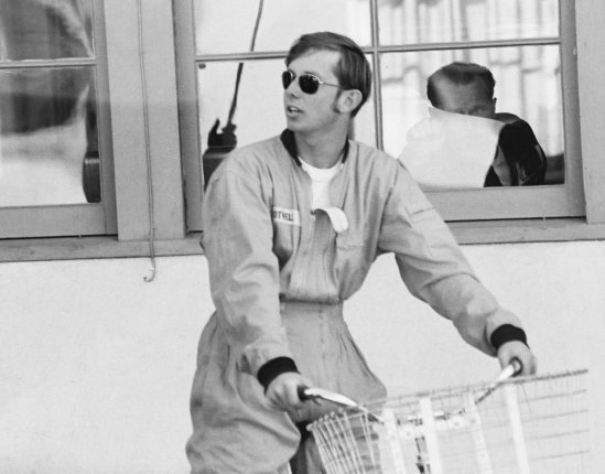 Parachute Rigger (Test Parachutist) Joe Crotwell, National Parachute Test Range, El Centro, California, circa 1976.

Photo by Pat 'Smitty' Smith.