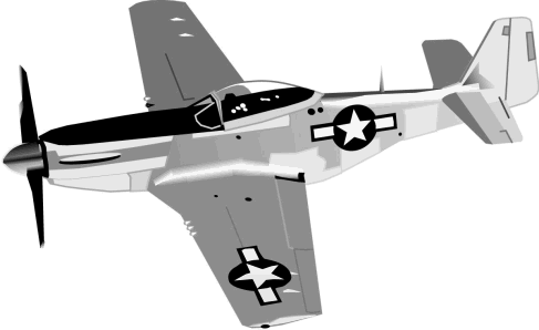 A P-51 Mustang fighter aircraft of the type flown by Lt. Leonard Donald 'Don' Smutz, USAAF, World War II.