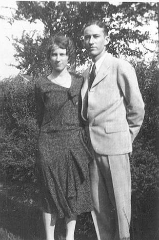 John Edward Schrock and Lyla Roepke, about 1926.