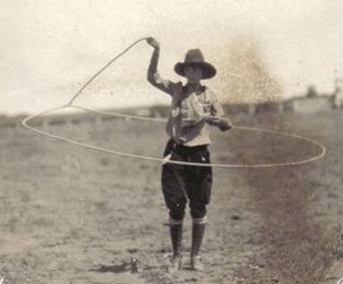 Darlene Harding at the McLain Roundup, Sun City, Barber County, Kansas.

Photo courtesy of Betty McClain.</